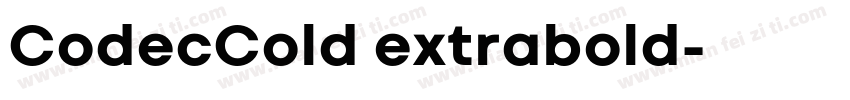 CodecCold extrabold字体转换